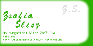 zsofia slisz business card